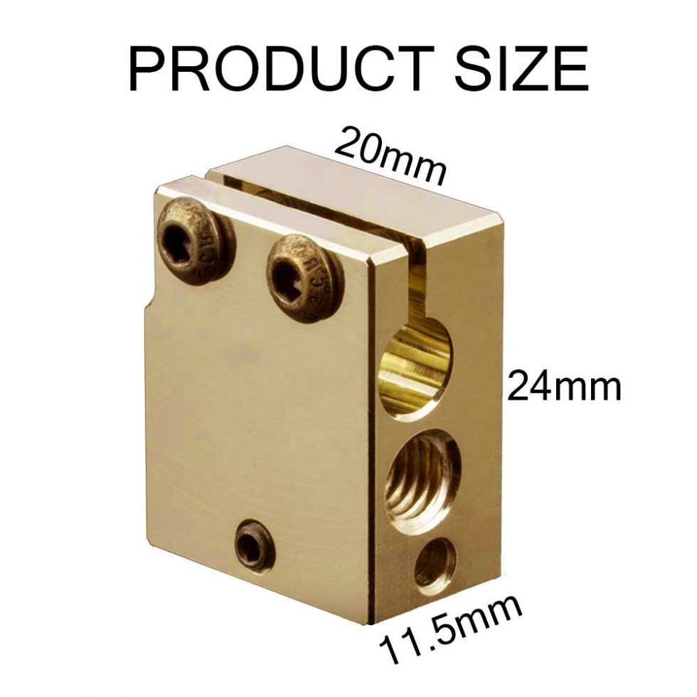 Solid Brass Volcano Heat Block Gabby 3D
